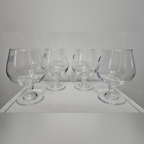 NWOT 4 Qty Red Cherry Cognac glasses - Picture 2 of 4